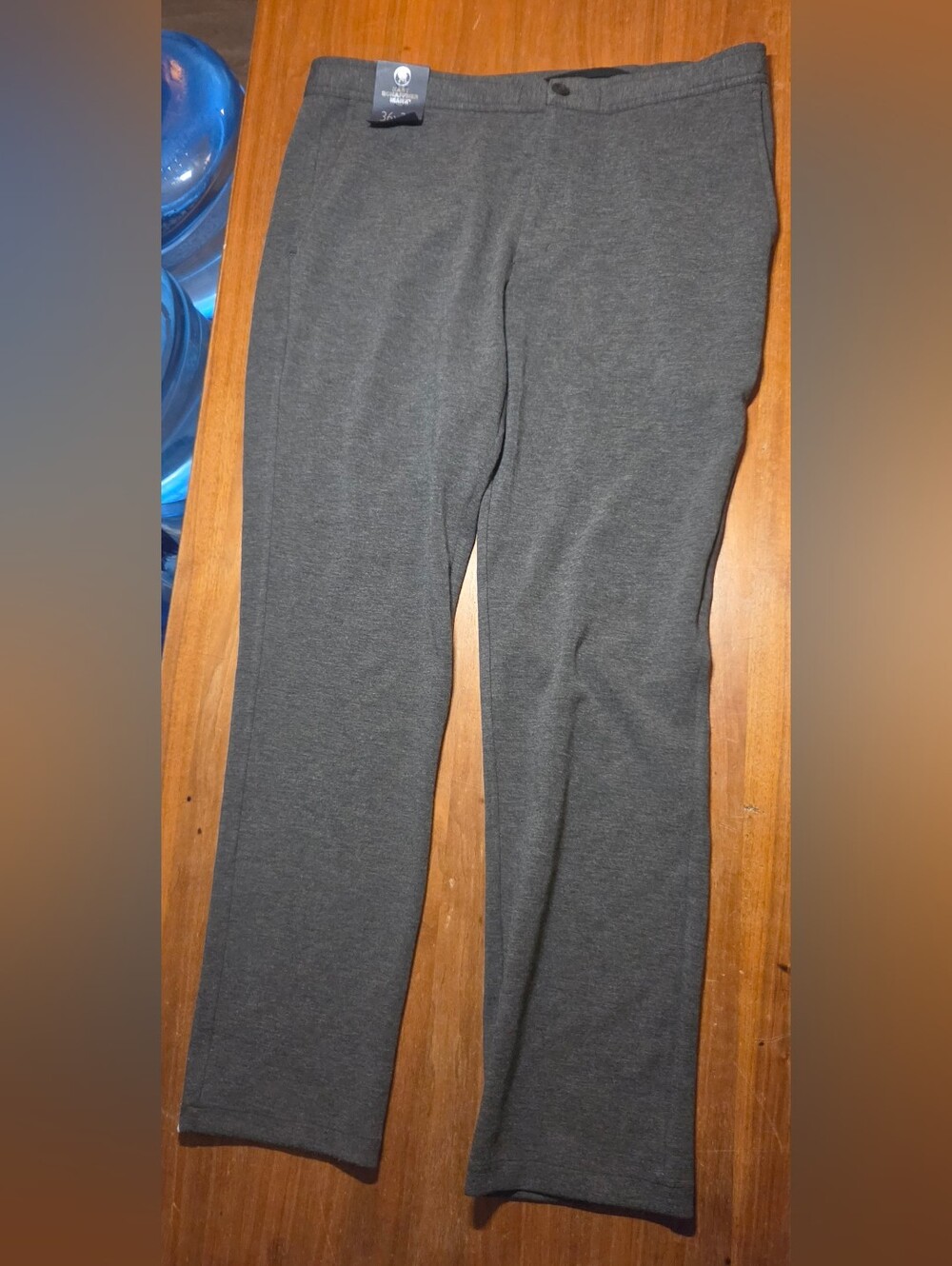 Hart Schaffner Marx Pants Men 36 x 30 Gray Tech Stretch Dress Casual Trouser